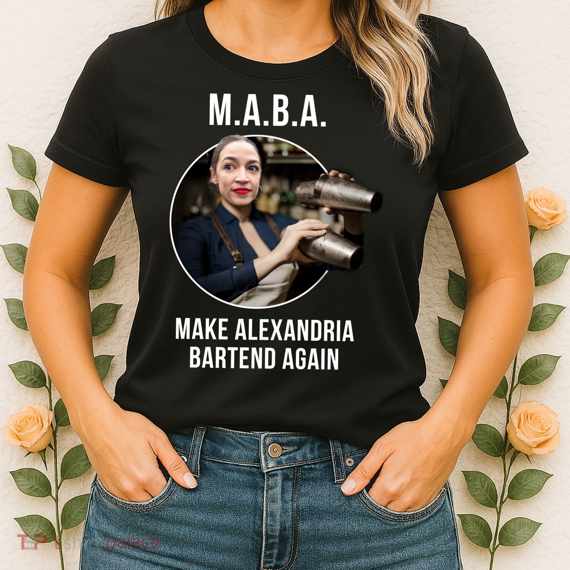 M.A.B.A. Alexandria Ocasio-Cortez Bartend Again Women's T-Shirt