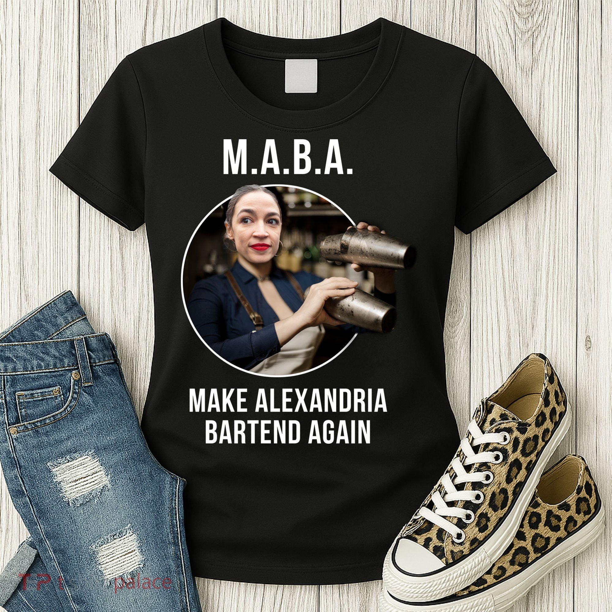 M.A.B.A. Alexandria Ocasio-Cortez Bartend Again Women's T-Shirt