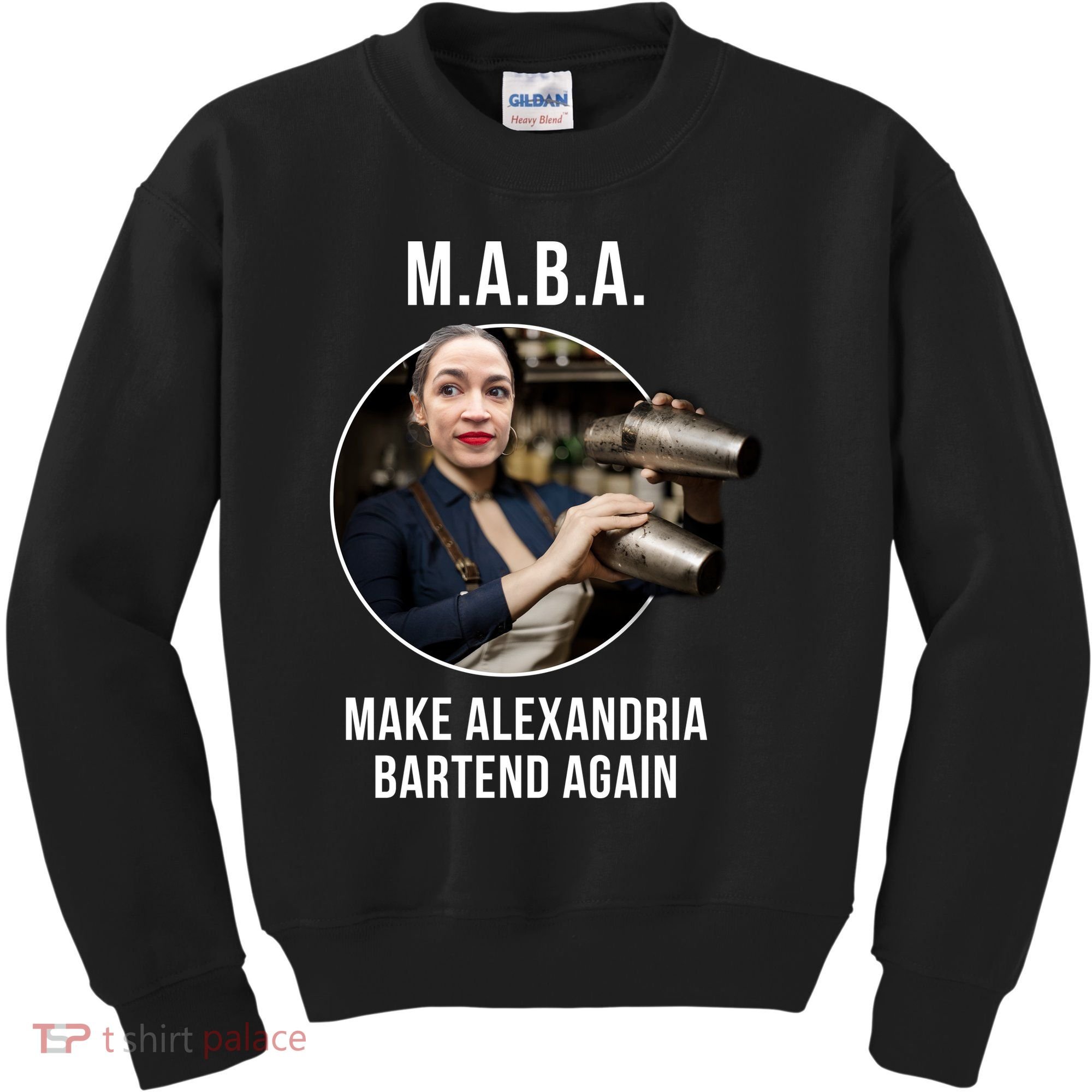 M.A.B.A. Alexandria Ocasio-Cortez Bartend Again Kids Sweatshirt