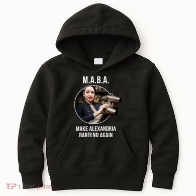 M.A.B.A. Alexandria Ocasio-Cortez Bartend Again Kids Hoodie