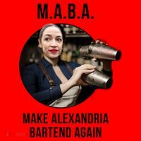 M.A.B.A. Alexandria Ocasio-Cortez Bartend Again Santa Hat thumb 1