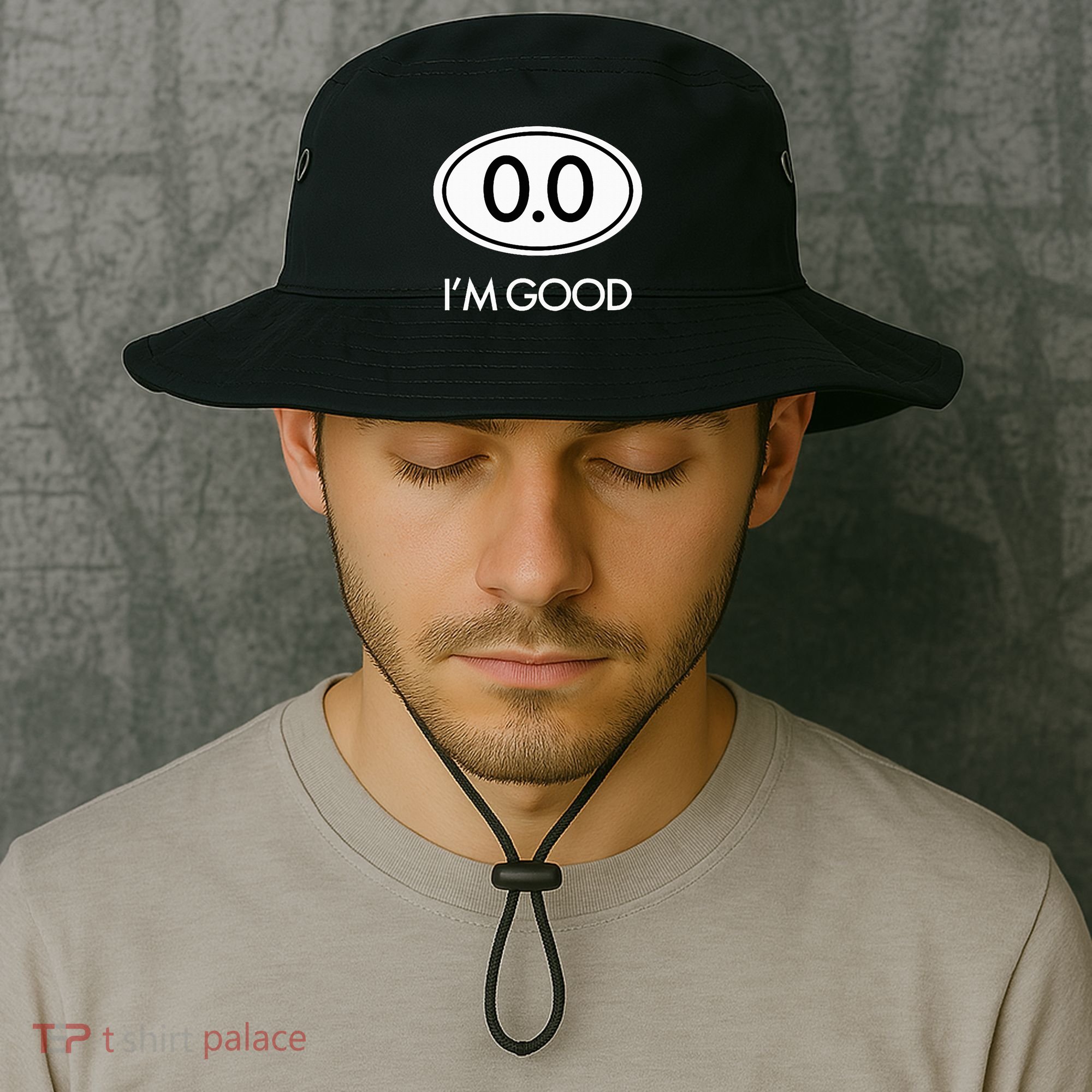 Marathon 0.0 Circle No Thanks Funny Graphic Bucket Hat