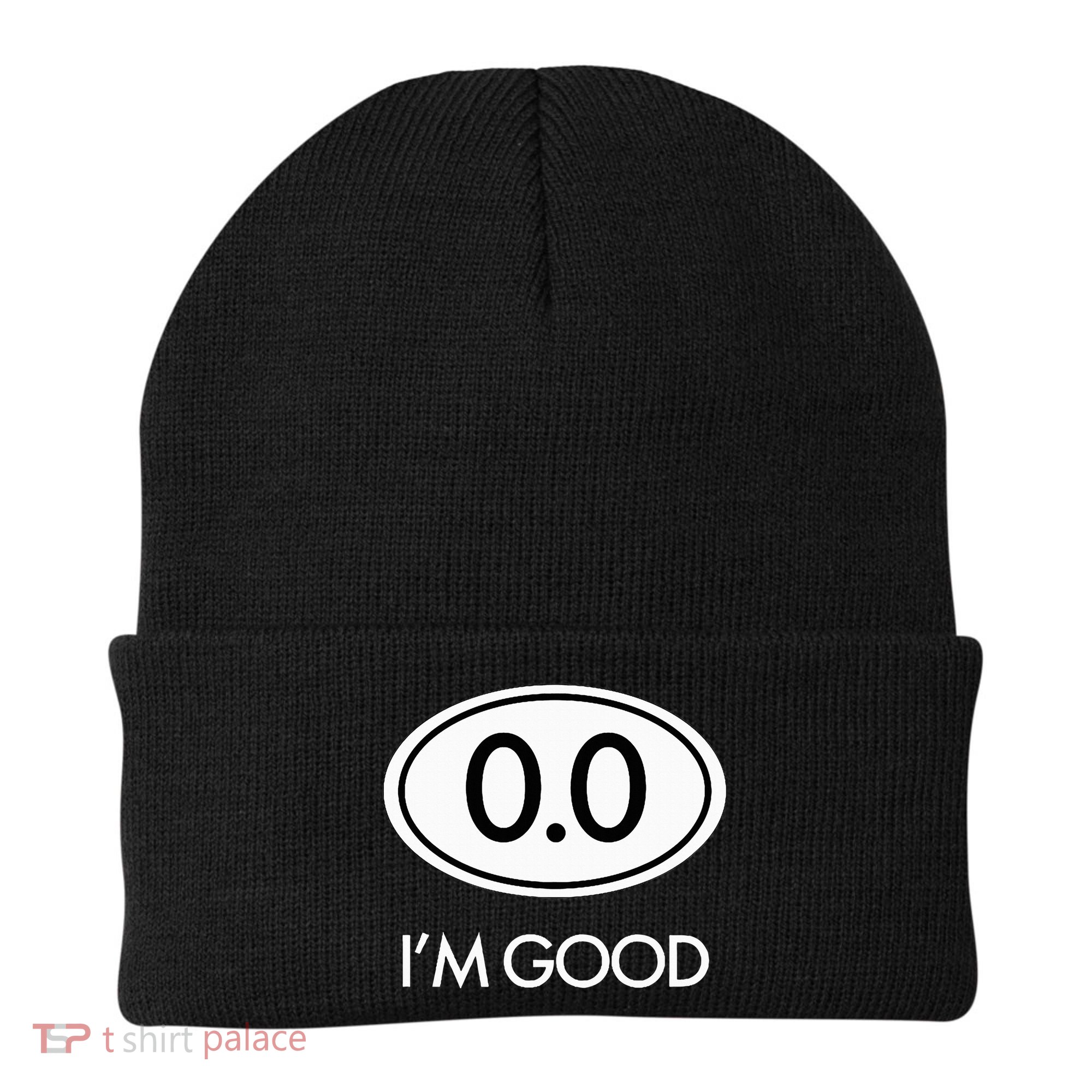 Marathon 0.0 Circle No Thanks Funny Graphic Beanie