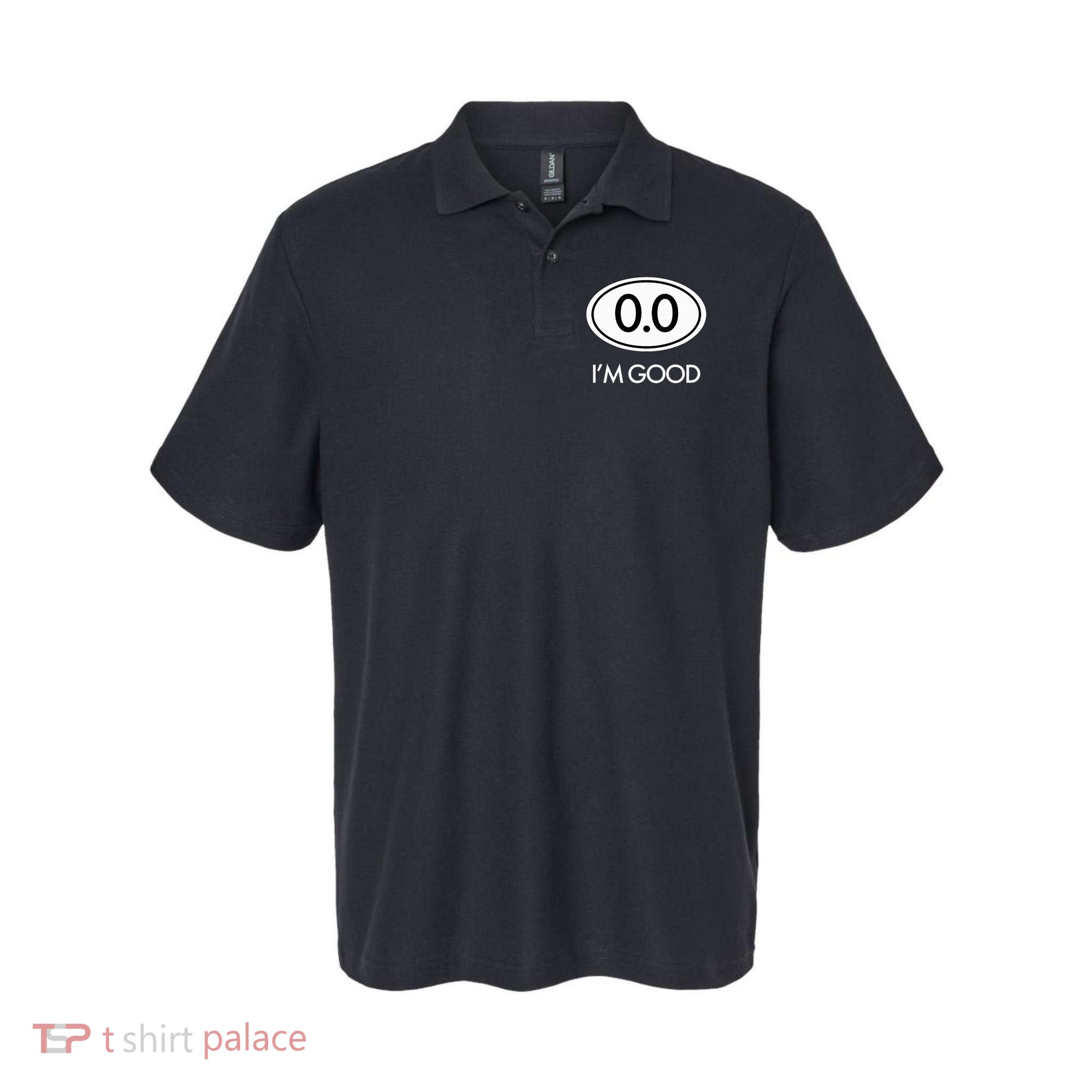 Marathon 0.0 Circle No Thanks Funny Graphic Polo