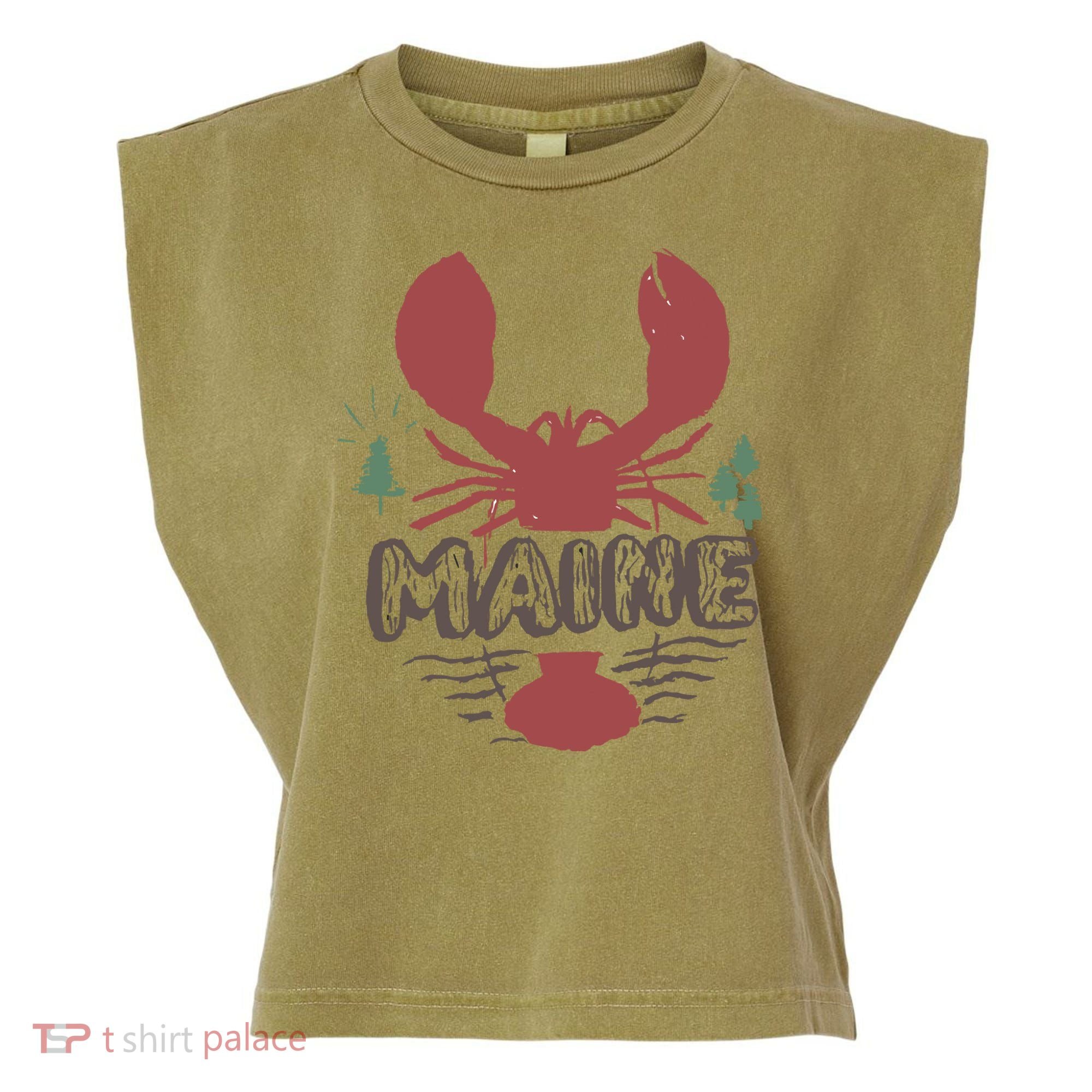 Maine 02 Garment-Dyed Women's Muscle Tee