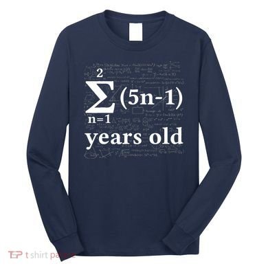 Math 13 Birthday Boy 13 Yr 13 Year Old Boy 13th Birthday Long Sleeve Shirt