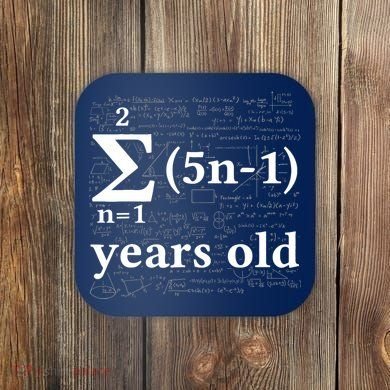 Math 13 Birthday Boy 13 Yr 13 Year Old Boy 13th Birthday Coaster