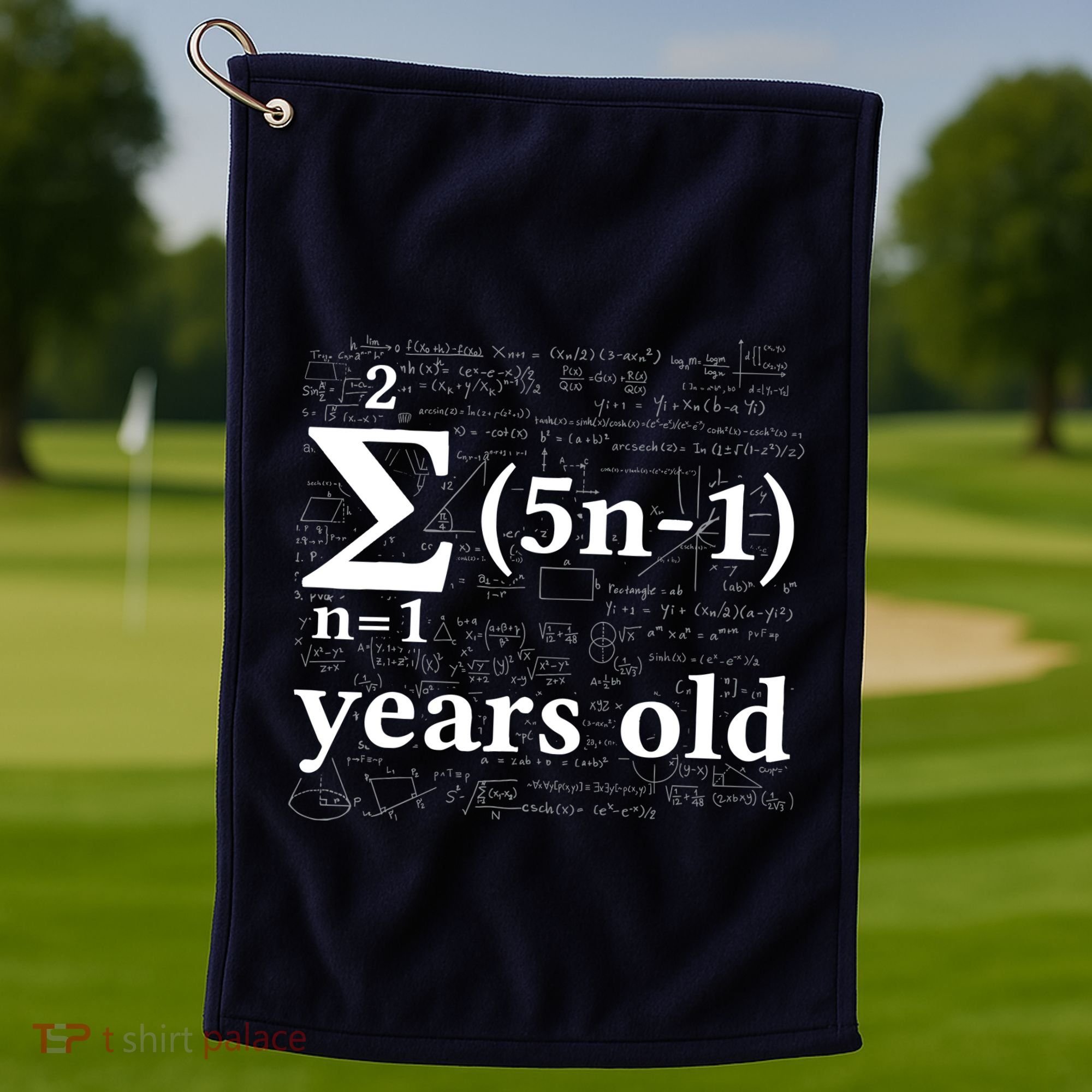 Math 13 Birthday Boy 13 Yr 13 Year Old Boy 13th Birthday Golf Towel