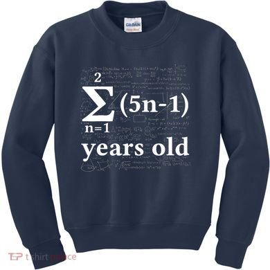 Math 13 Birthday Boy 13 Yr 13 Year Old Boy 13th Birthday Kids Sweatshirt