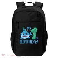 My 1st Birthday Sharks Gift For Birthday Backpack thumb 0