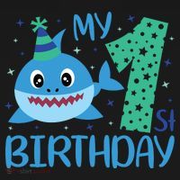 My 1st Birthday Sharks Gift For Birthday Bucket Hat thumb 4