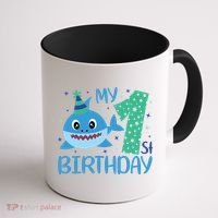 My 1st Birthday Sharks Gift For Birthday Coffee Mug thumb 1
