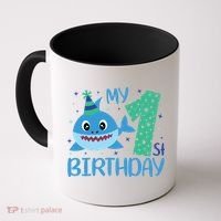 My 1st Birthday Sharks Gift For Birthday Coffee Mug thumb 0