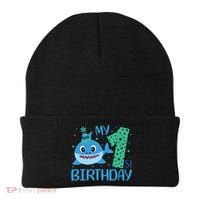 My 1st Birthday Sharks Gift For Birthday Beanie thumb 0