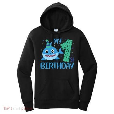 My 1st Birthday Sharks Gift For Birthday Women's Hoodie