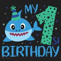 My 1st Birthday Sharks Gift For Birthday Golf Towel thumb 3