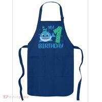 My 1st Birthday Sharks Gift For Birthday Apron thumb 0