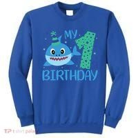My 1st Birthday Sharks Gift For Birthday Sweatshirt thumb 0