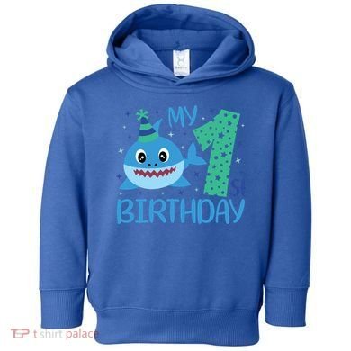 My 1st Birthday Sharks Gift For Birthday Toddler Hoodie