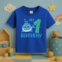 My 1st Birthday Sharks Gift For Birthday Toddler T-Shirt thumb 3