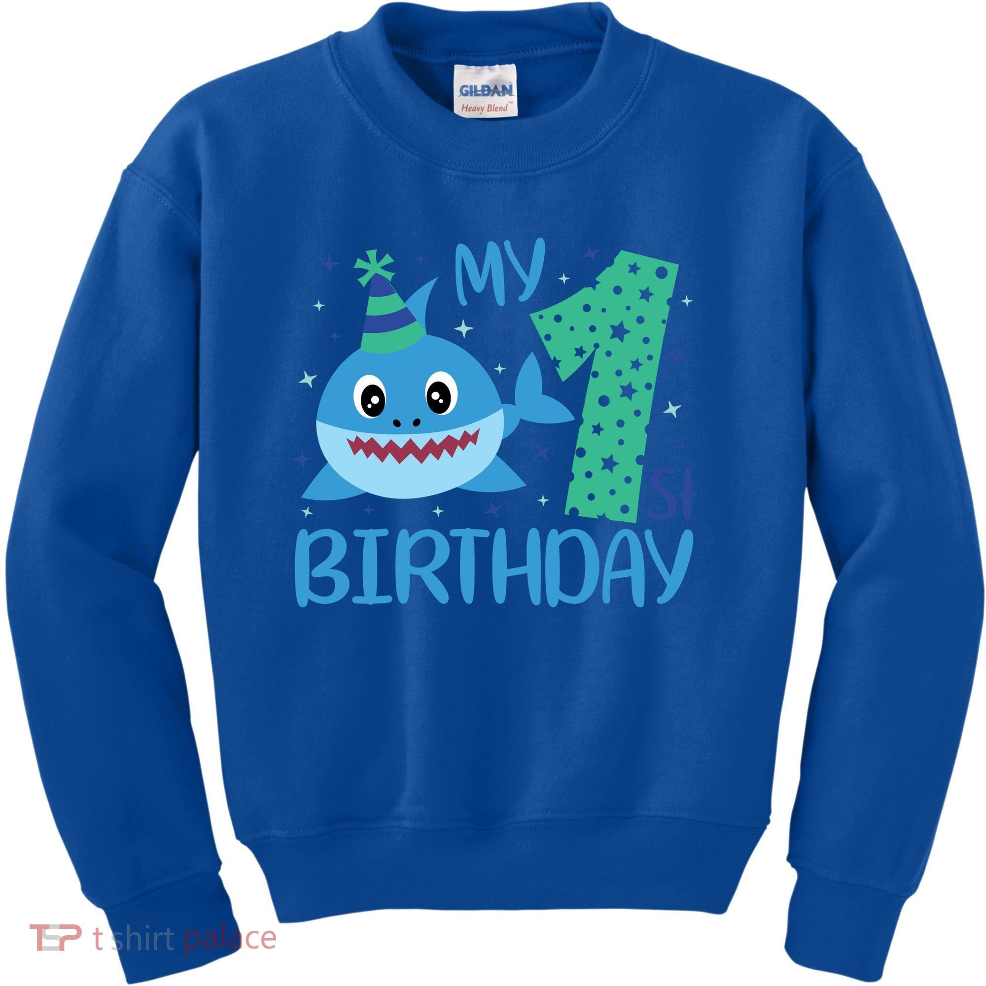 My 1st Birthday Sharks Gift For Birthday Kids Sweatshirt