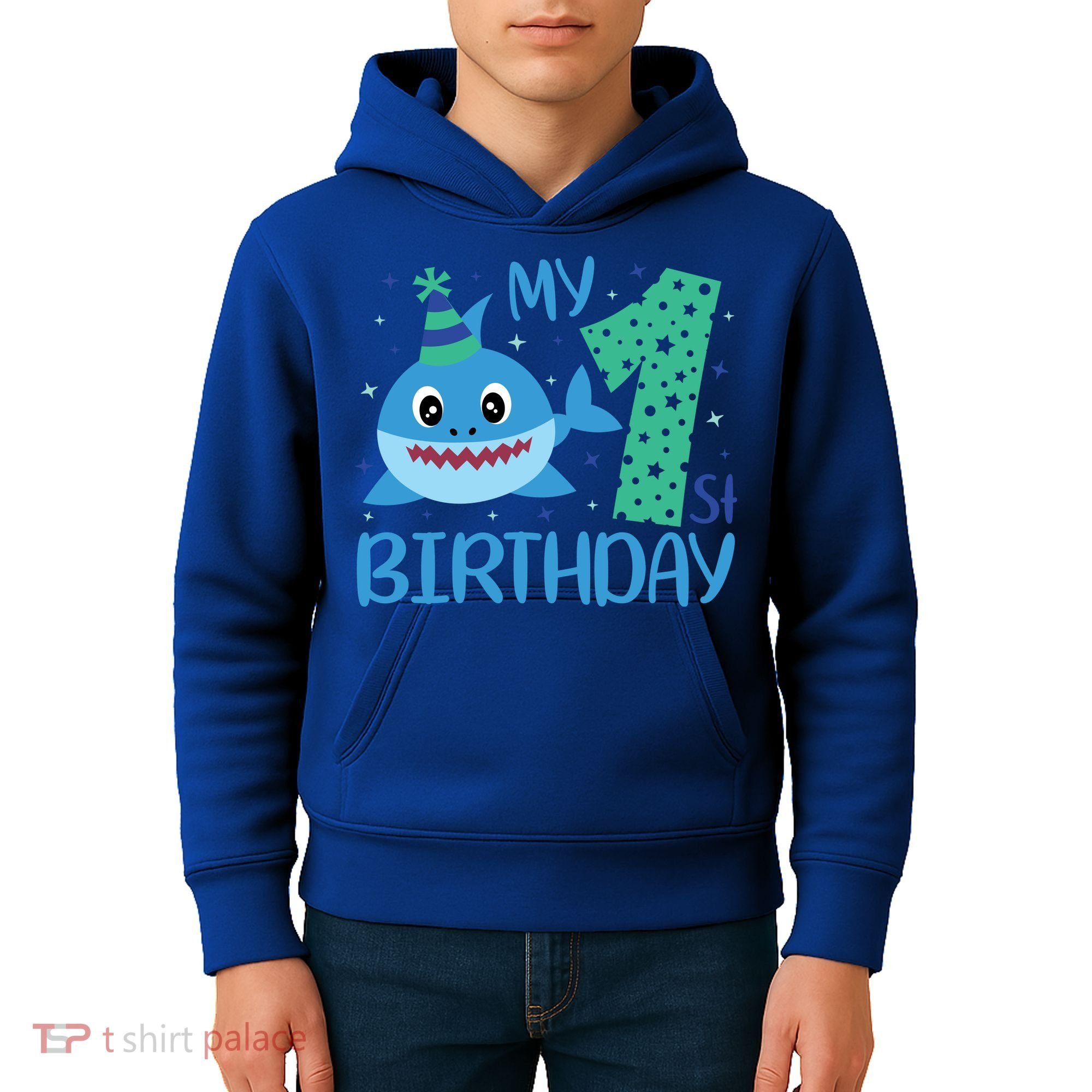 My 1st Birthday Sharks Gift For Birthday Kids Hoodie