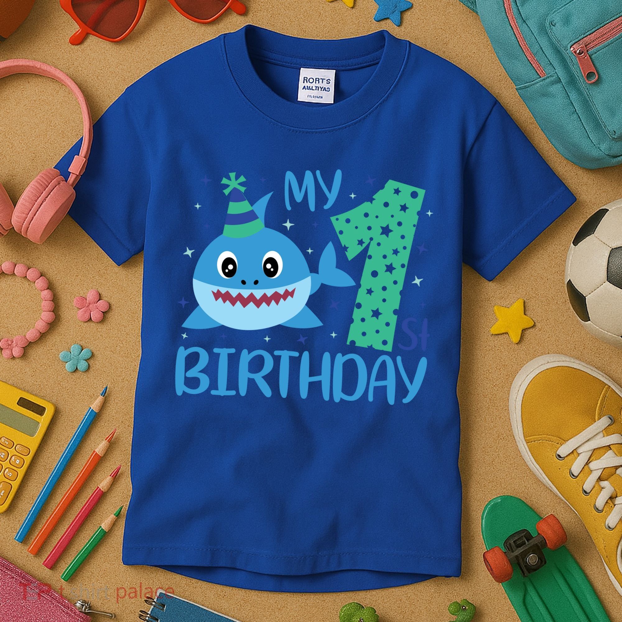 My 1st Birthday Sharks Gift For Birthday Kids T-Shirt