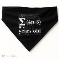 Math 14 Birthday Boy 14 Yr 14 Year Old Boy 14th Birthday USA-Made Doggie Bandana thumb 0