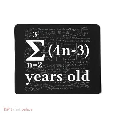 Math 14 Birthday Boy 14 Yr 14 Year Old Boy 14th Birthday Mousepad