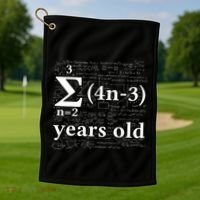 Math 14 Birthday Boy 14 Yr 14 Year Old Boy 14th Birthday Golf Towel thumb 1