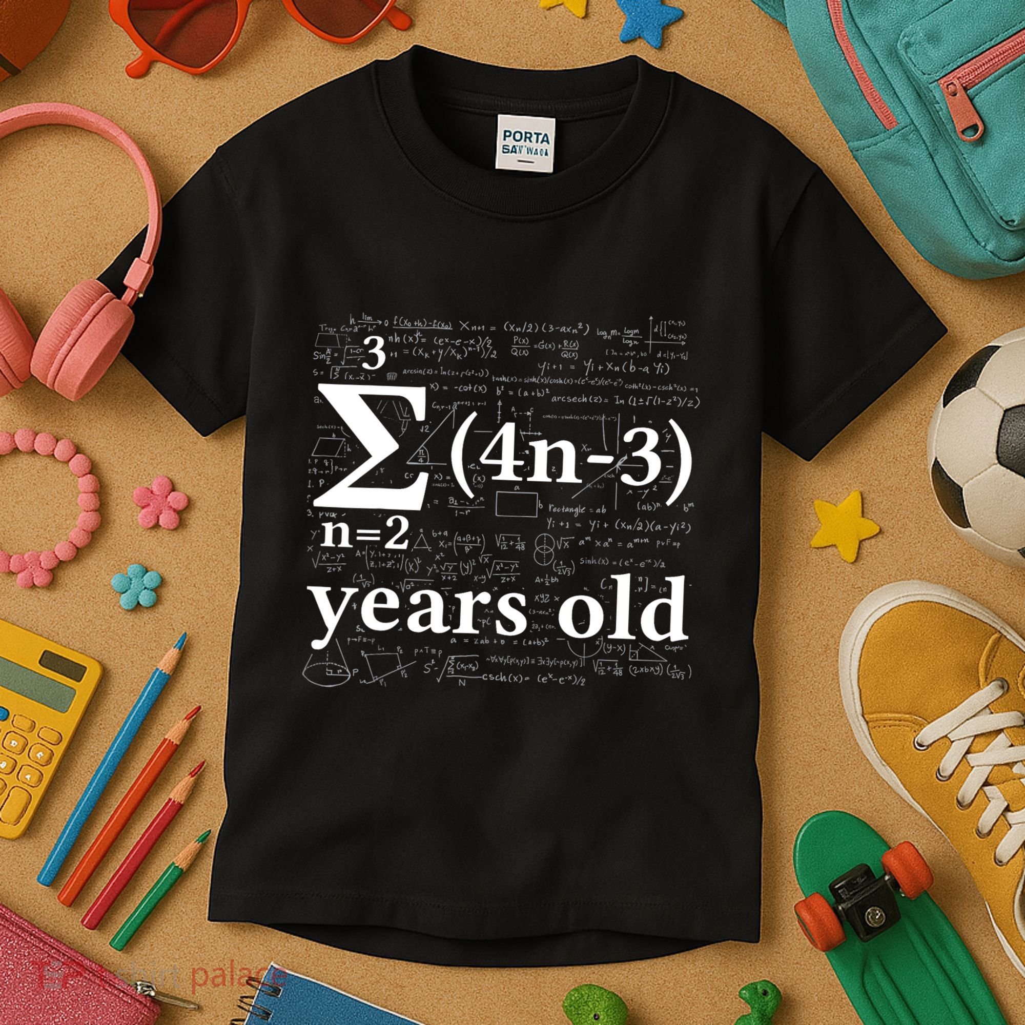 Math 14 Birthday Boy 14 Yr 14 Year Old Boy 14th Birthday Kids T-Shirt