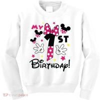My 1st Birthday Funny Birthday Party Girl Kids Sweatshirt thumb 0