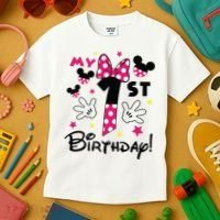 My 1st Birthday Funny Birthday Party Girl Kids T-Shirt thumb 3