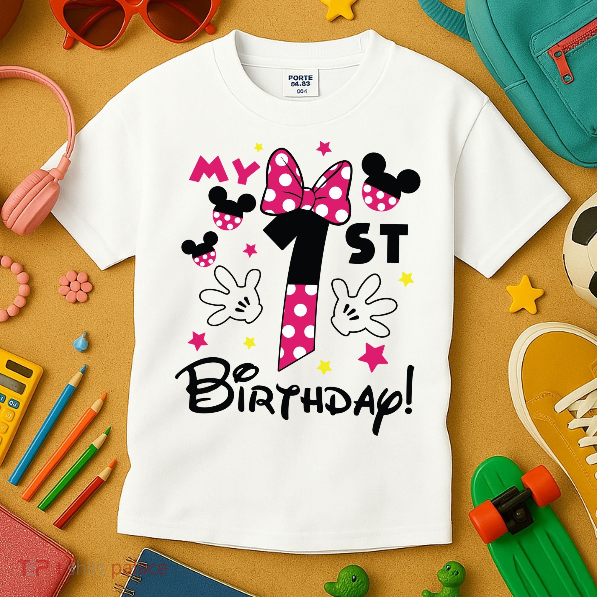 My 1st Birthday Funny Birthday Party Girl Kids T-Shirt