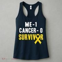 Me 1 Cancer 0 Childhood Cancer Survivor Women's Tank Top thumb 3