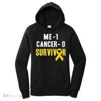 Me 1 Cancer 0 Childhood Cancer Survivor Women's Hoodie thumb 0