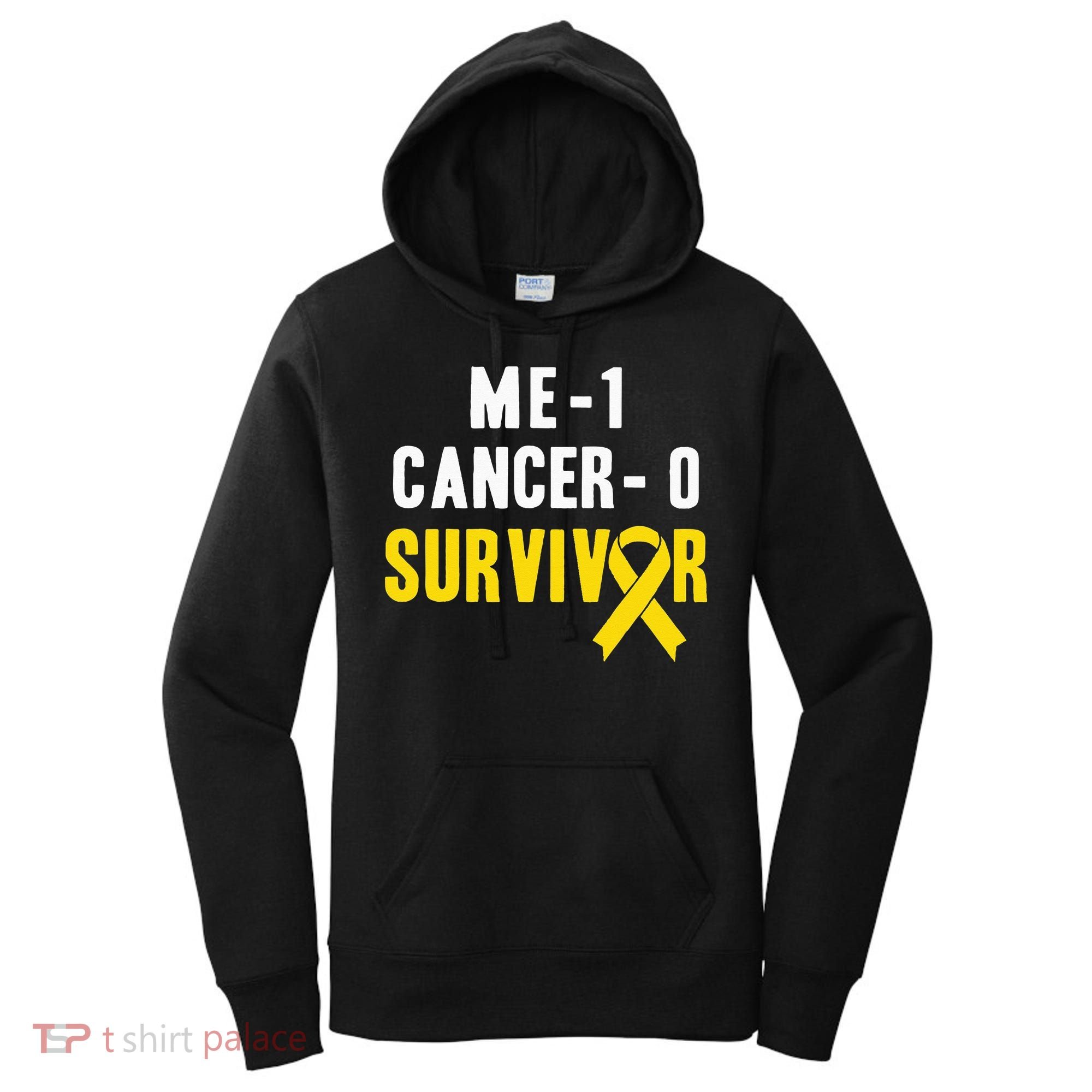 Me 1 Cancer 0 Childhood Cancer Survivor Women's Hoodie