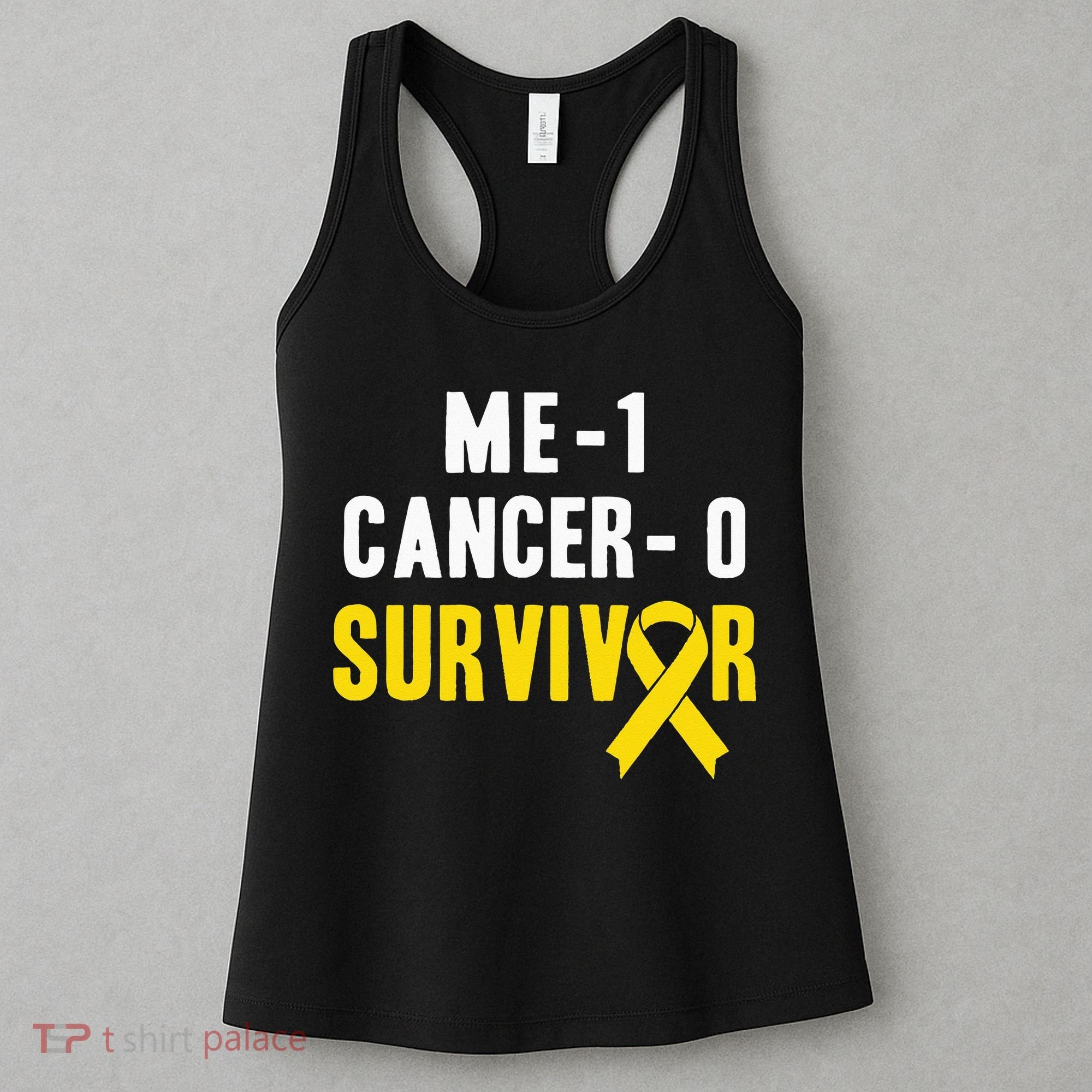 Me 1 Cancer 0 Childhood Cancer Survivor Women's Tank Top