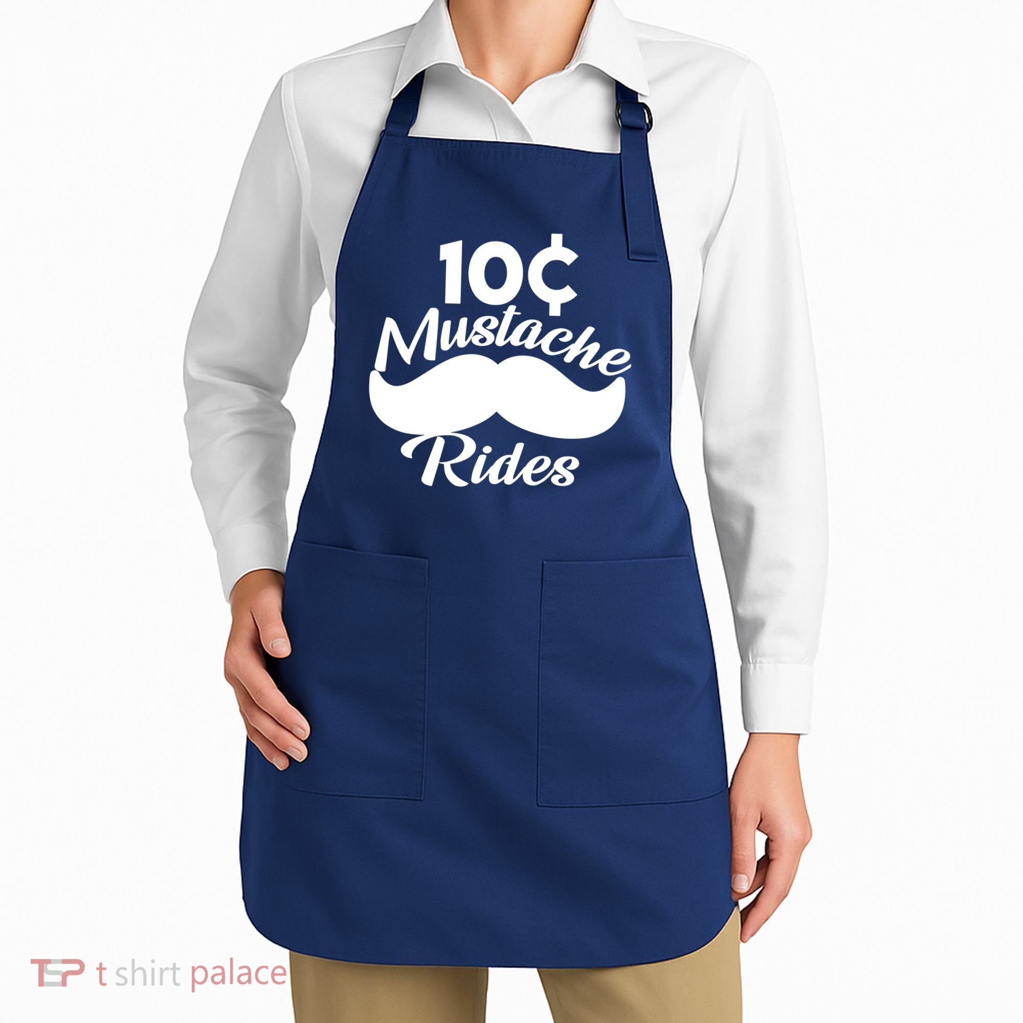 Mustache 10 Cent Rides Apron