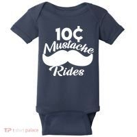 Mustache 10 Cent Rides Baby Bodysuit thumb 0