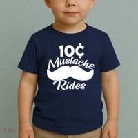 Mustache 10 Cent Rides Toddler T-Shirt thumb 2