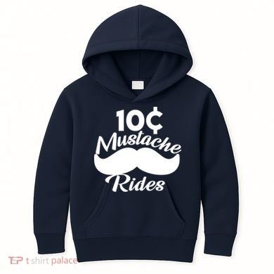 Mustache 10 Cent Rides Kids Hoodie