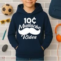 Mustache 10 Cent Rides Kids Hoodie thumb 2