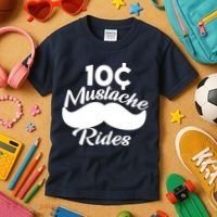 Mustache 10 Cent Rides Kids T-Shirt thumb 3