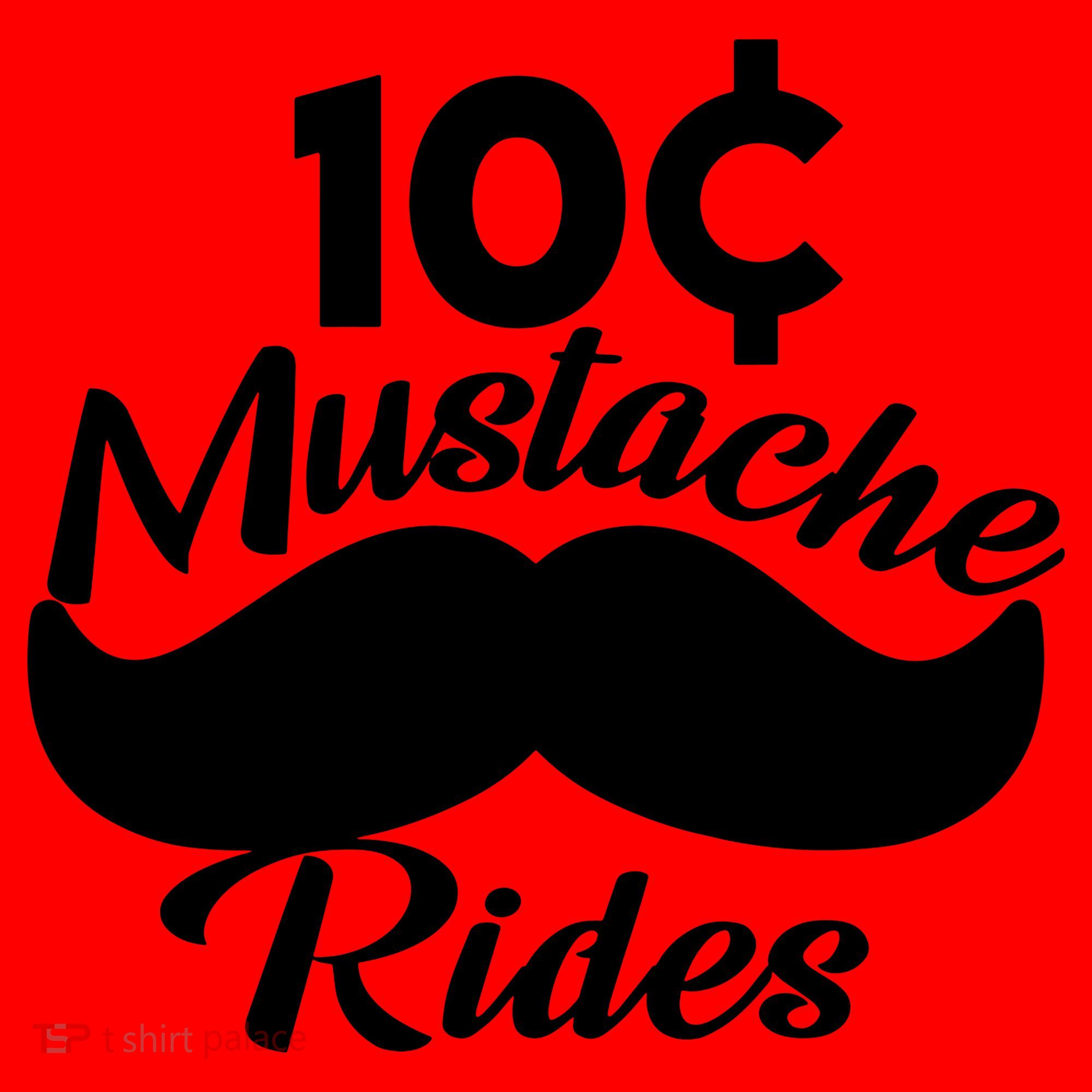 Mustache 10 Cent Rides Santa Hat