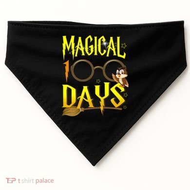 Magical 100 Days Of School USA-Made Doggie Bandana