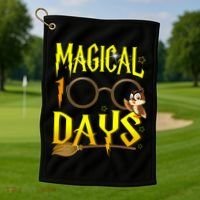Magical 100 Days Of School Golf Towel thumb 1