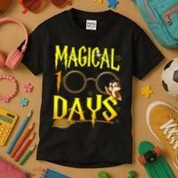 Magical 100 Days Of School Kids T-Shirt thumb 3