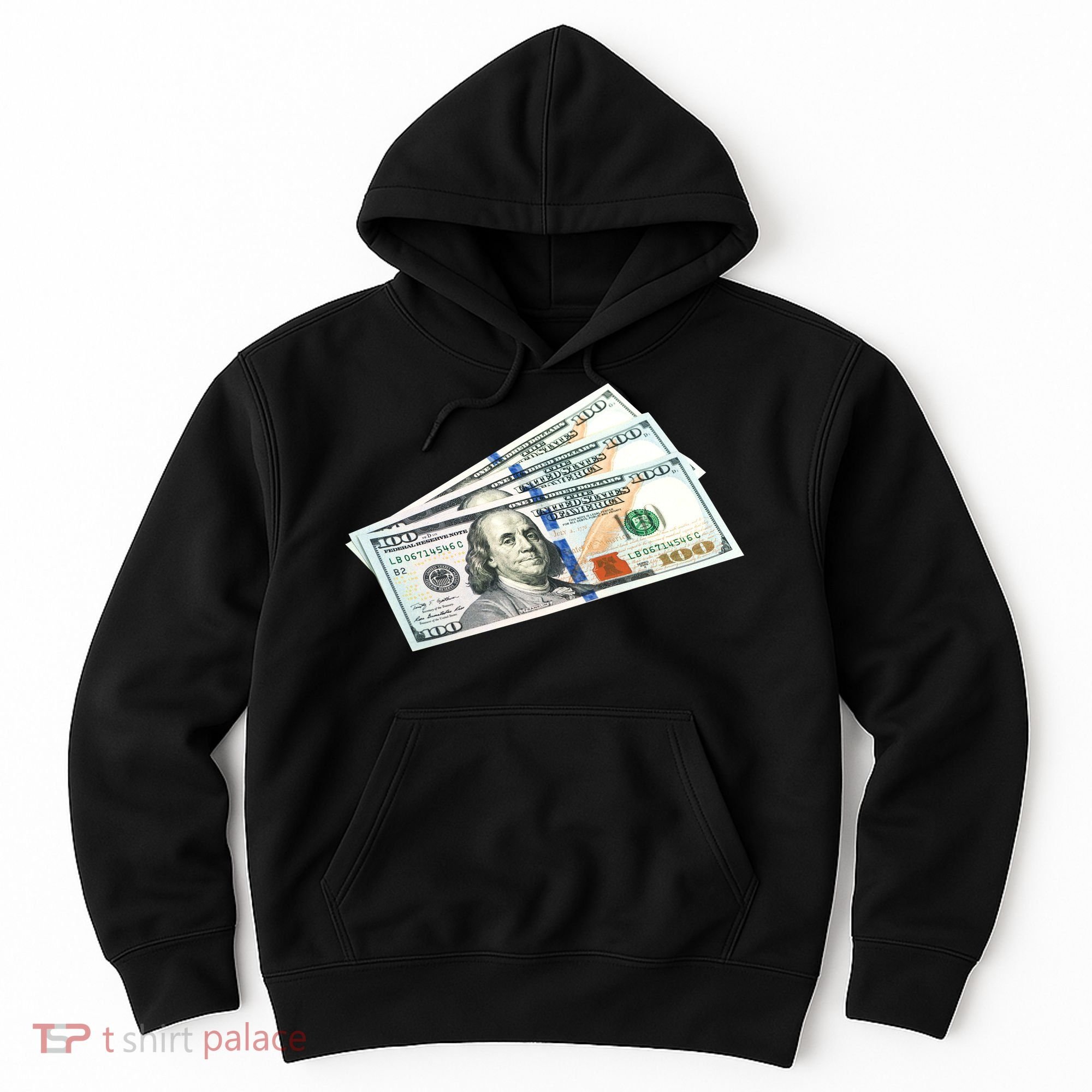 Money $100 Dollar Bills Bill Baller Big Ben Franklin Hoodie
