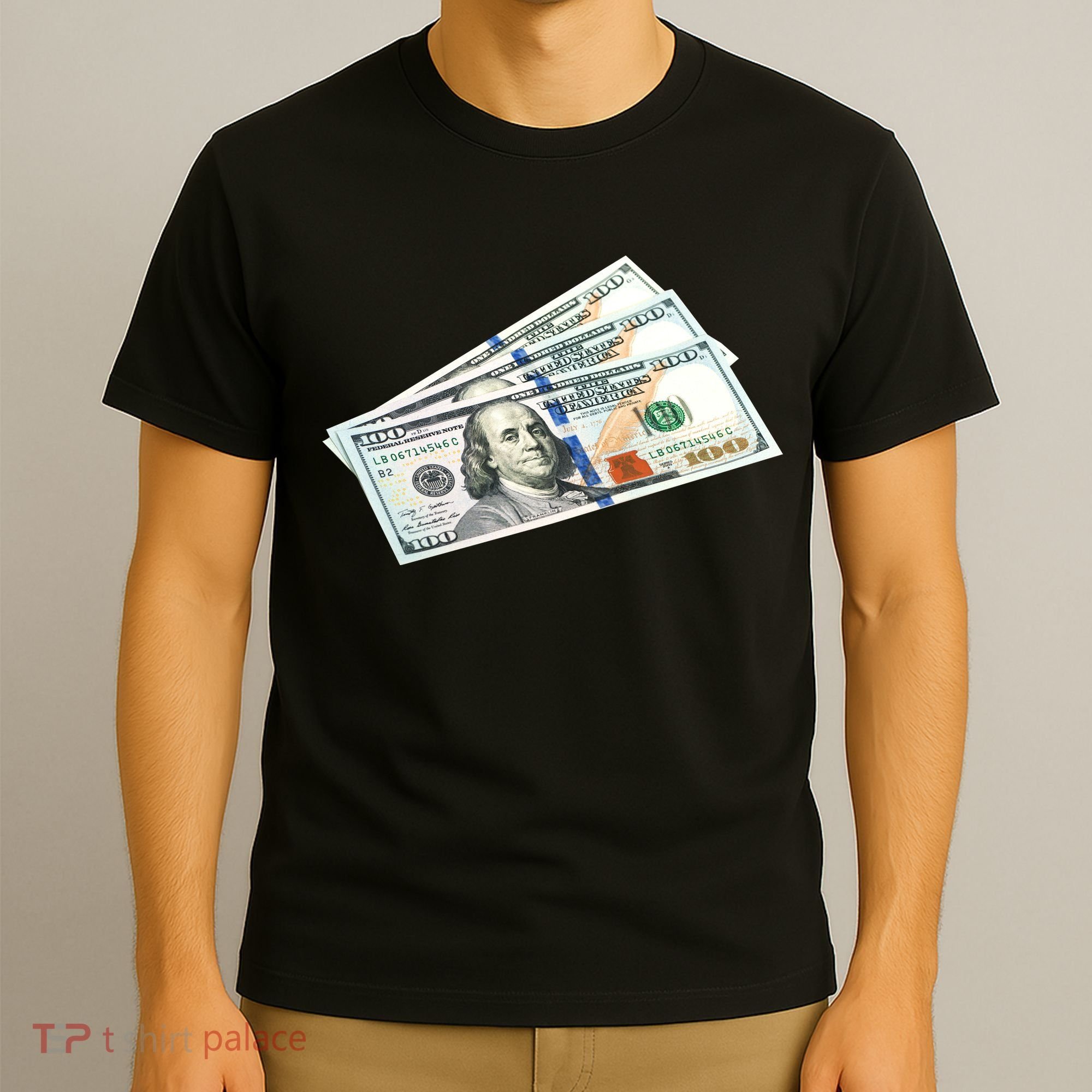 Money $100 Dollar Bills Bill Baller Big Ben Franklin T-Shirt